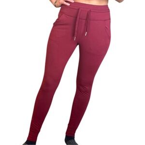 HALARA Softly Zero Plush High Waisted Drawstring Joggers Red Violet